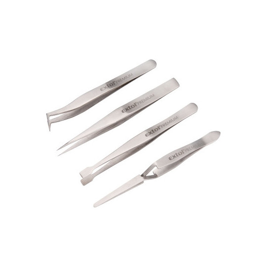 Pinzety, sada 4ks, antikor 
