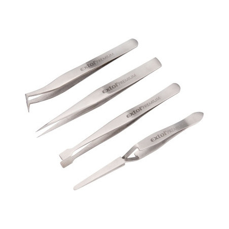 Pinzety, sada 4ks, antikor 