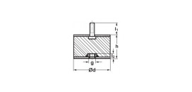 SILENTBLOK D50xHR30/M8x23 VO-VN 50-30-2/S26
