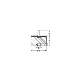 SILENTBLOK D60xHR30/M12x33 VO-VN 60-30-2/S1