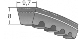 Klinový remeň XPZ 1112 Lw/1125 La  / BANDO