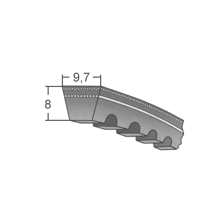 Klinový remeň XPZ 637 Lw/650 La / BANDO
