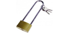 ZÁMOK VISIACÍ PREDĹŽENÝ MOSADZ  9380