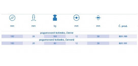 Teplovzdorné kolieska série B21 čierne/ červené