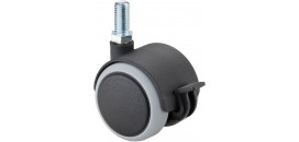 Nábytkové koliesko 50mm sivé so závitom M8