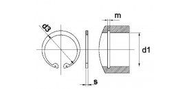DIN 472 Poistný krúžok do diery 120 mm