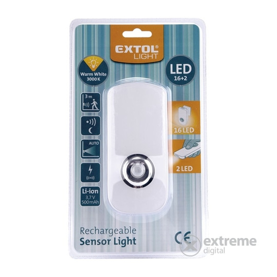 Svietidlo pohotovostné s pohybovým snímačom LED 2+16 43126