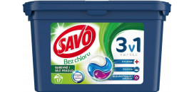Savo Bez chlóru Universal gélové kapsuly na pranie 17 PD