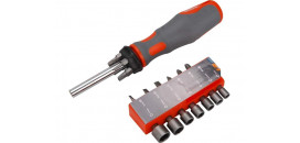 Skrutkovač s magnetickým držiakom + 19 bitov EXTOL 8819101