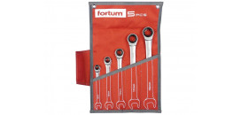 Račňové očko-vidlicové kľúče, 8-19mm, 5-dielna sada, 4720102 FORTUM