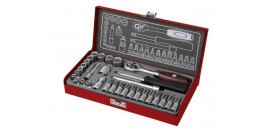 Sada nástrčných a zástrčných kľúčov 1/4" 4-14mm 31-dielna sada FORTUM 4700003