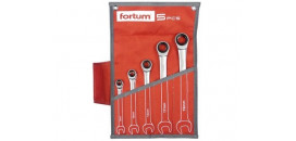 Račňové očko-vidlicové kľúče 8-19mm 5-dielna sada FORTUM 4720102