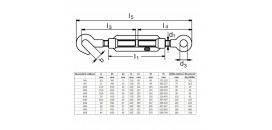 Napínacia skrutka DIN 1480, M8x110 OKO-HÁK