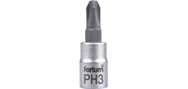 Hlavica zástrčná 1/4" PH3 krížový FORTUM 4701813
