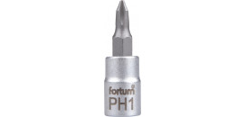 Hlavica zástrčná 1/4" PH1 krížový FORTUM 4701811