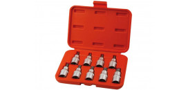 Hlavice nástrčné 1/2" TORX T20-T60 sada 9 ks S2 EXTOL 8818124