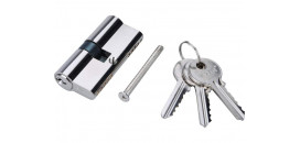 Vložka cylindrická poniklovaná 65 mm + 3x kľúč EXTOL 9401