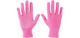 Ružové rukavice polyester PVC terčíky 7" EXTOL 99719
