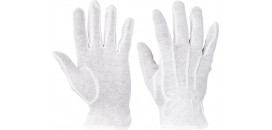 Rukavice 8"/M BUSTARD bavlnené biele CERVA