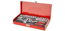 Nástrčné kľúče 1/4" 45-dielna sada v kovovom kufri EXTOL 8818360