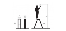 Obojstranné schodíky DD3 2x3 max.125 kg ALU STREND PRO 251096