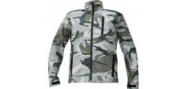 SOFTSHELLOVÁ BUNDA CRAMBE SIVÁ KAMUFLÁŽ L CERVA