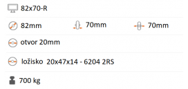 Koliesko na paletový vozík 82 mm