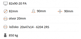 Koliesko na paletový vozík 82 mm