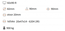 Koliesko na paletový vozík 82 mm