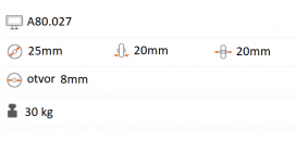 Pogumované koliesko 25x20 mm