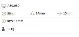 Pogumované koliesko 30x14 mm