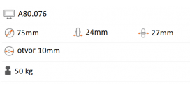 Pogumované koliesko 75x24 mm