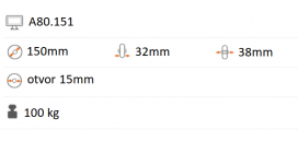 Pogumované koliesko 150x32 mm