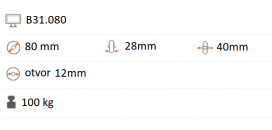 Polyuretánové koliesko 80x28 mm