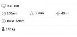 Polyuretánové koliesko 100x30 mm