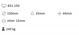 Polyuretánové koliesko 150x35 mm