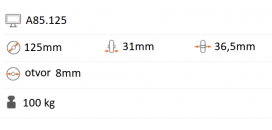 Pogumované koliesko 125x31 mm