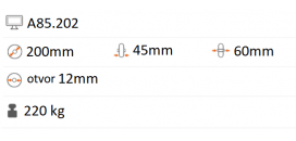 Pogumované koliesko 200x45 mm