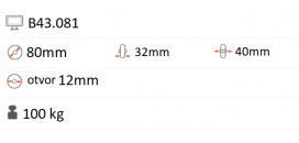 Pogumované koliesko 80x32 mm