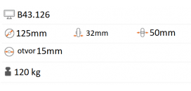 Pogumované koliesko 125x32 mm