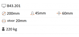 Pogumované koliesko 200x45 mm