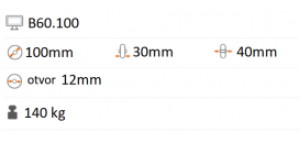Pogumované koliesko 100x30 mm