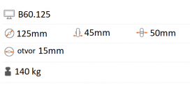 Pogumované koliesko 125x45 mm