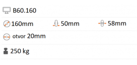 Pogumované koliesko 160x50 mm