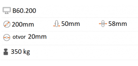 Pogumované koliesko 200x50 mm