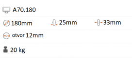 Pogumované koliesko 180x25 mm