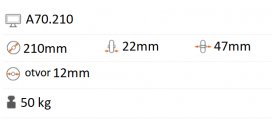 Pogumované koliesko 210x22 mm