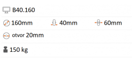 Pogumované koliesko 160x40 mm