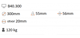 Pogumované koliesko 300x55 mm