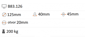 Pogumované koliesko 125x40 mm